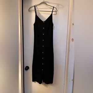 American Eagle Button Front midi dress! New with tags. Fitted and sleek. Black.